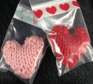 Knitted Heart Brooch