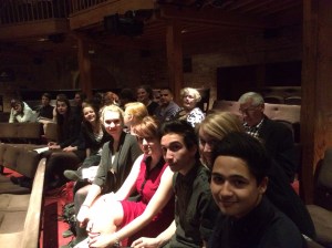 At the Swan Theatre. It was an amazing evening up in Stratford upon Avon.