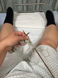 Knitting in hospital