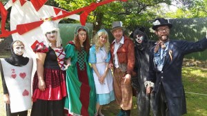 Part of the cast of "Alice in Wonderland"